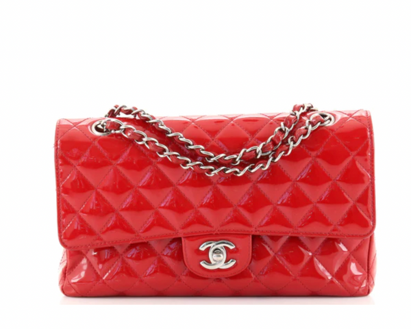 Chanel Red Quilted Patent Leather 2.55 For Sale at 1stDibs