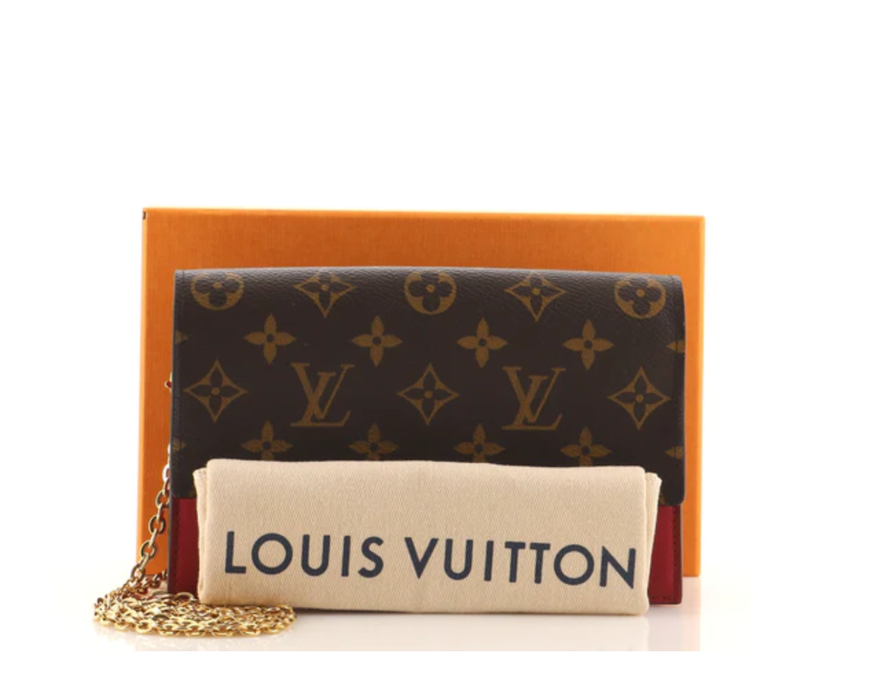 Louis Vuitton Monogram Canvas Flore Chain Wallet