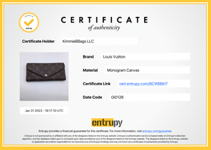 Louis Vuitton, Bags, Louis Vuitton Monogram Vintage Long Slim Wallet  Authenticated W Coa