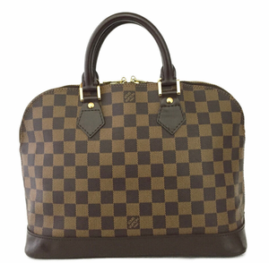 Louis Vuitton Vintage Damier Ebene Alma MM Handbag,Brown