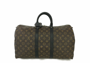 Louis Vuitton Monogram Macassar Keepall 45 Bandouliere Duffle Bag