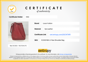 Noe Louis Vuitton Petit Noé Red Epi Leather ref.648878 - Joli Closet