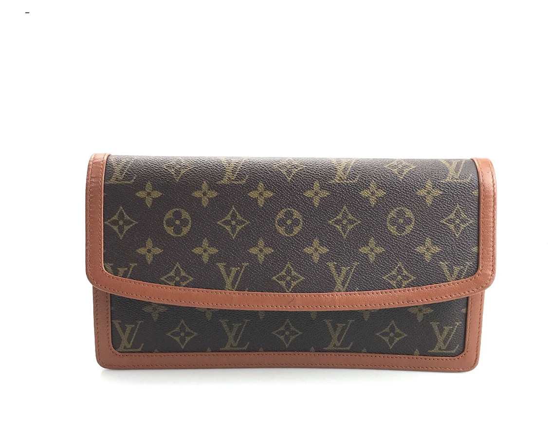 Louis Vuitton Monogram Pochette Dam Gm Clutch Bag Vintage