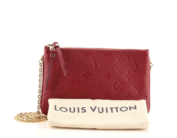 Preloved Louis Vuitton Monogram Navy Empreinte Leather Double Zip