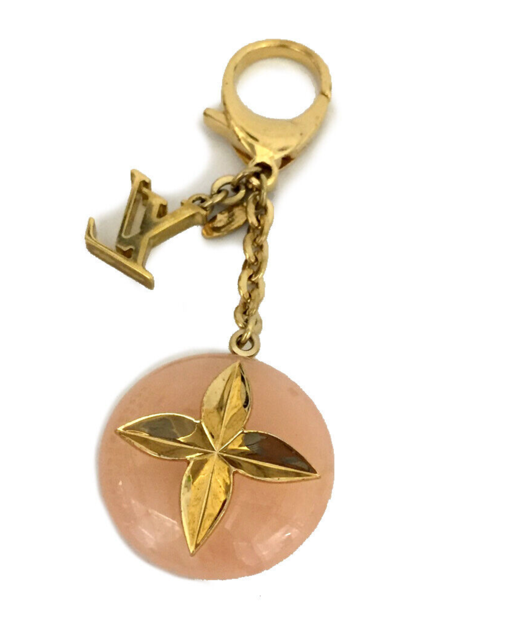 Louis Vuitton Gold Fleur de Monogram Keychain Golden Metal ref.308532 -  Joli Closet