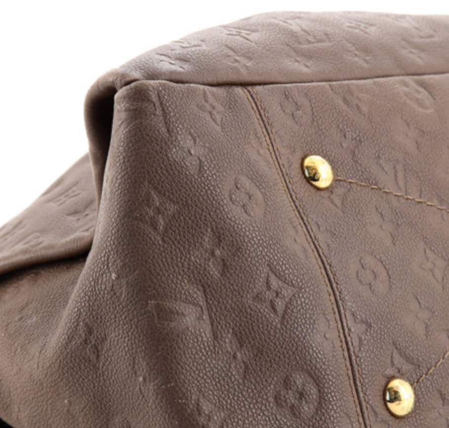 Louis Vuitton Brown Terre Leather Monogram Empreinte Artsy MM Hobo Bag  26lu712s For Sale at 1stDibs
