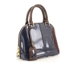 Alma bb patent leather handbag Louis Vuitton Black in Patent