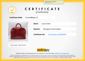 PRELOVED Louis Vuitton Red Monogram Vernis Alma PM Bag SN2163 070523 –  KimmieBBags LLC