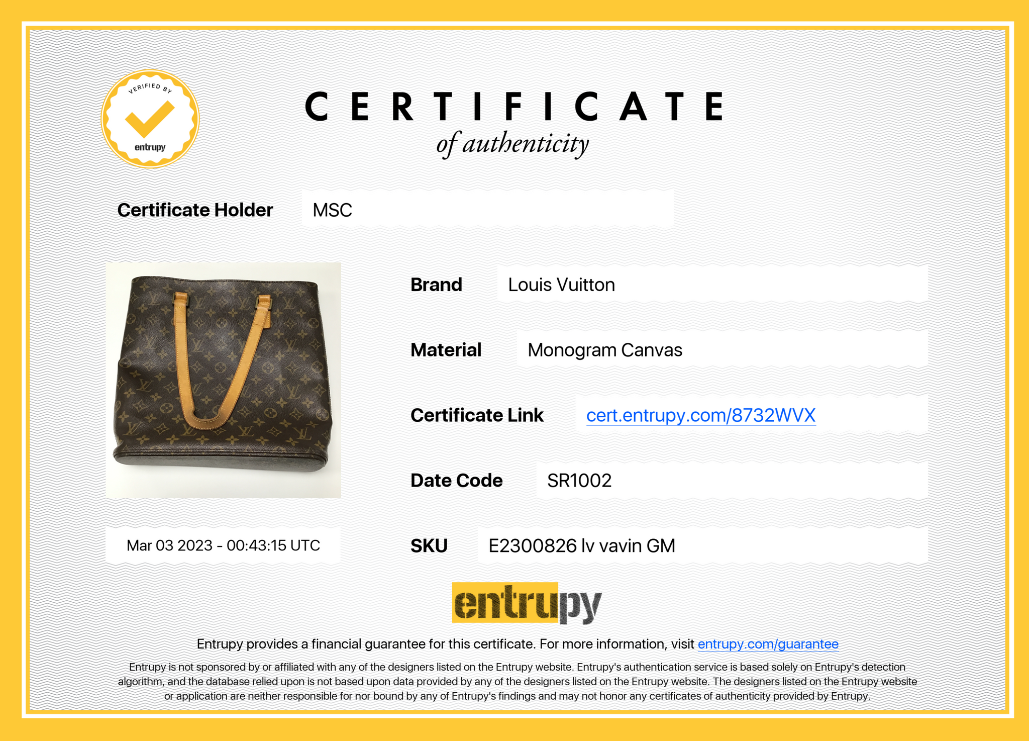 PRELOVED Louis Vuitton Monogram Vavin GM Tote Bag SR0072 011323 –  KimmieBBags LLC