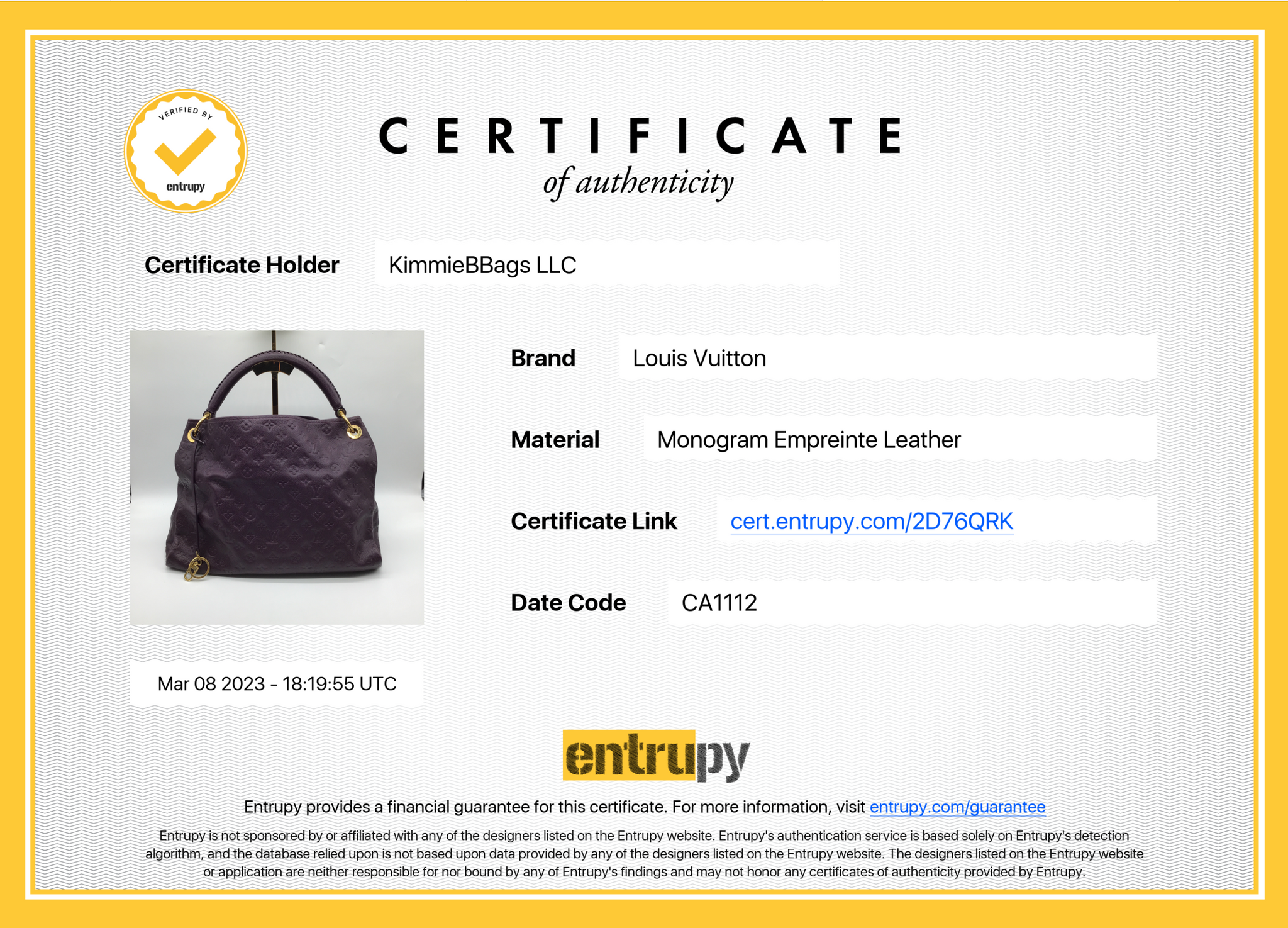 Louis Vuitton, Bags, Louis Vuitton Key Pouch Monogram Empreinte Leather  Purple