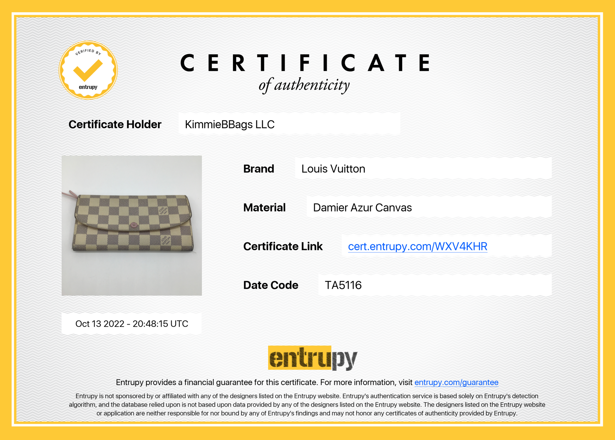 Louis Vuitton Azur Emilie – Closet Connection Resale