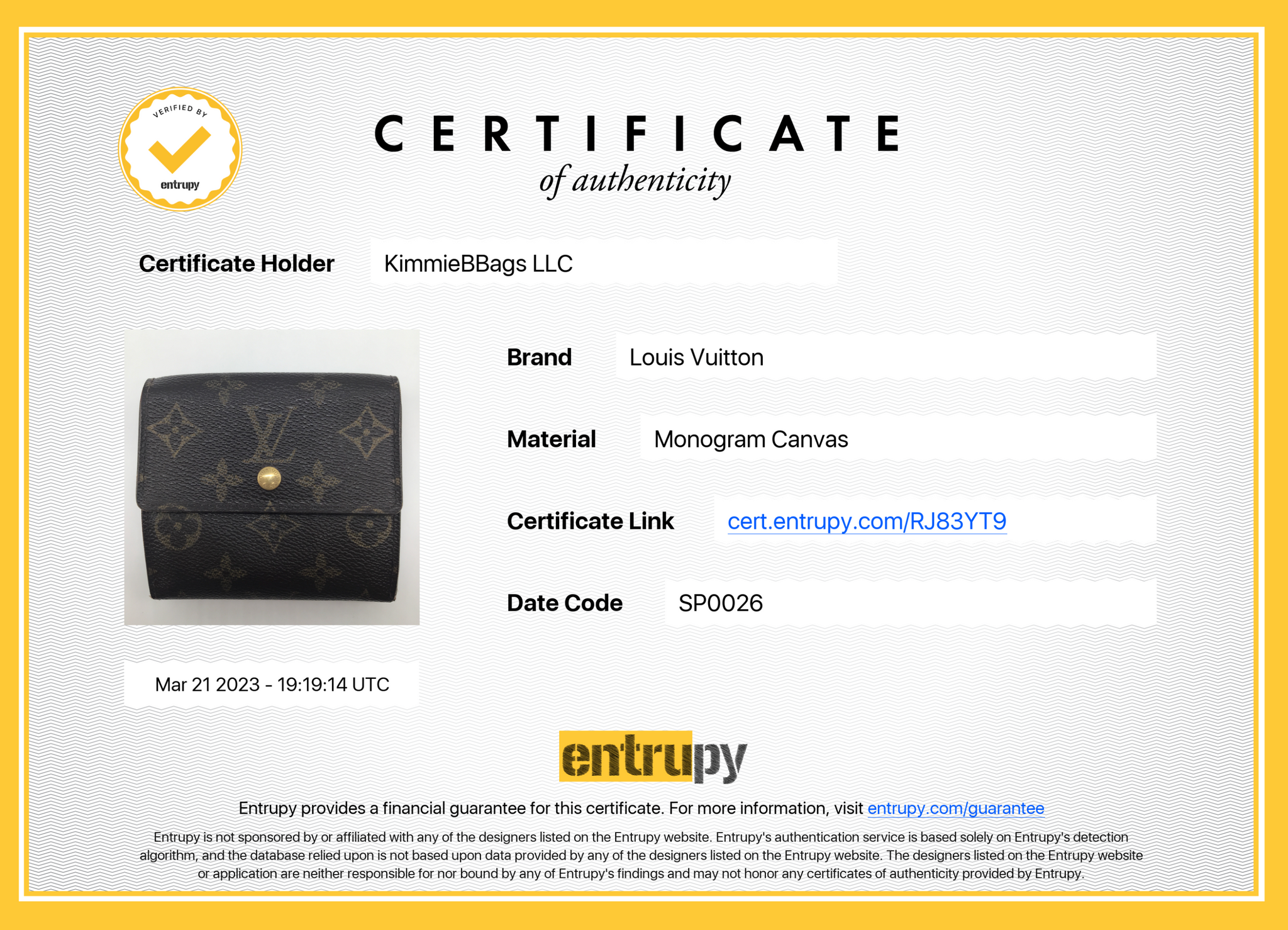 Louis Vuitton Editions Limitées Wallet 368843