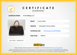 Authentic Louis Vuitton Amante Monogram Vernis BreaBag (Burgundy)