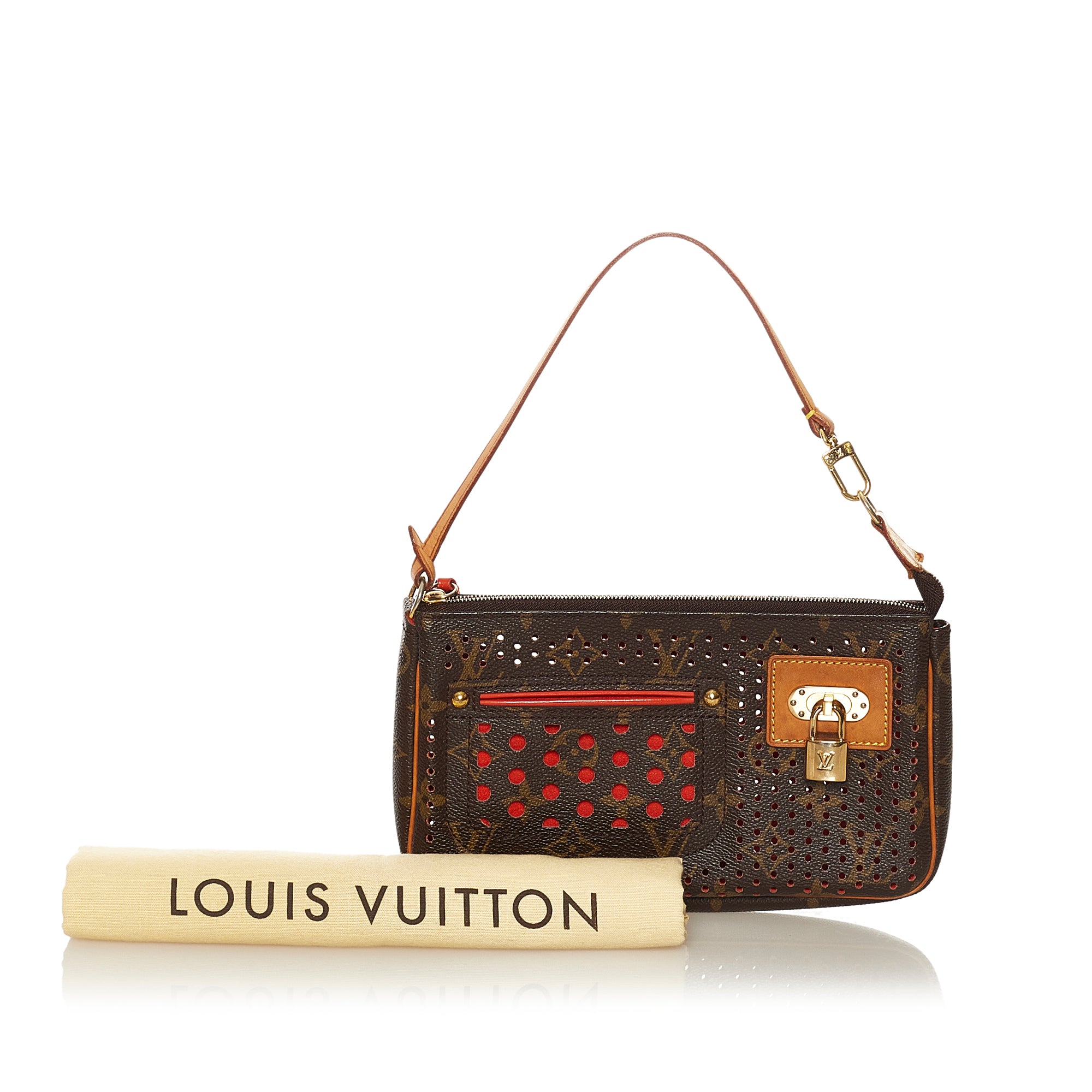Louis Vuitton Monogram Perforated Pochette Accessories Wristlet