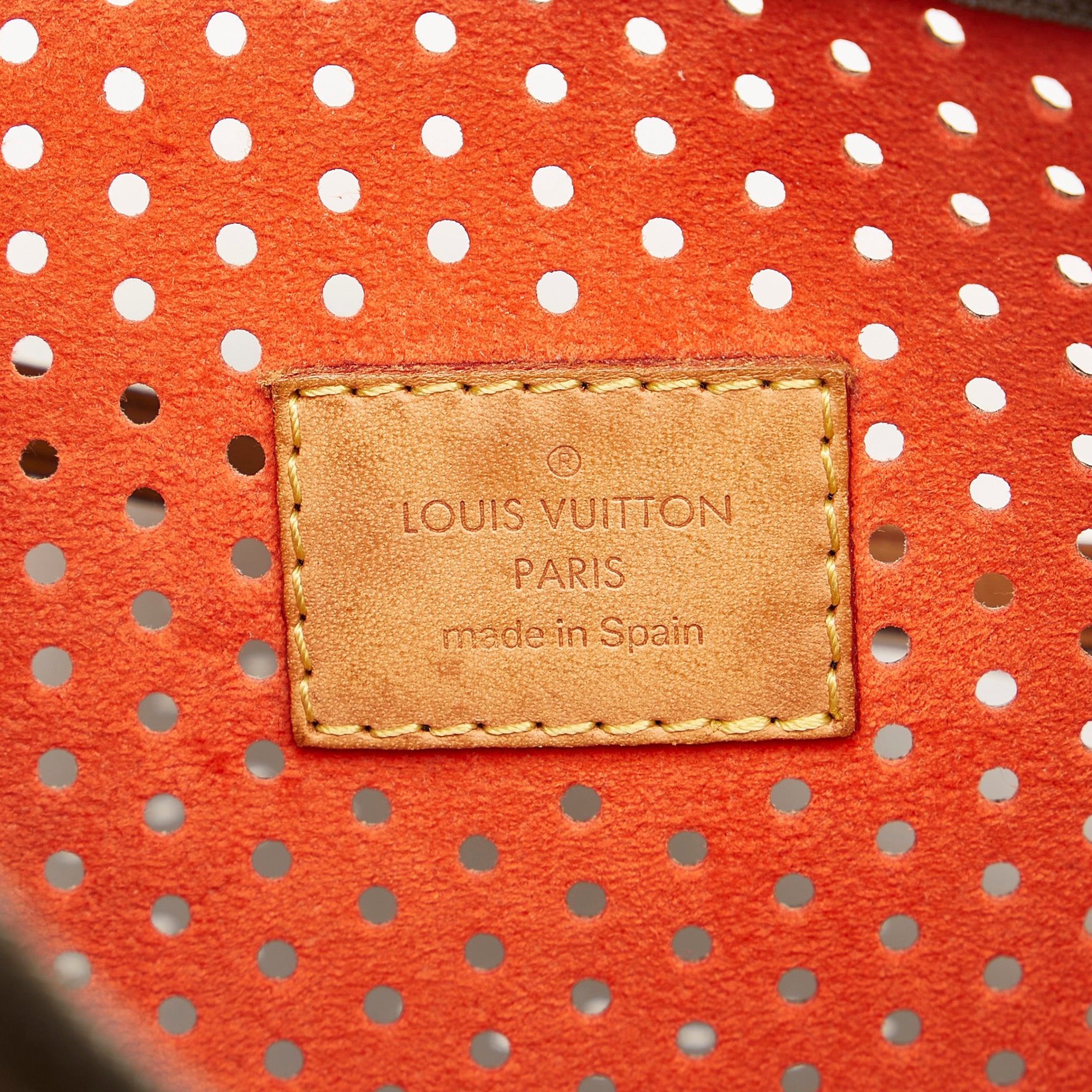 Louis Vuitton Brown/Green Perforated Monogram Canvas Pochette Accessoires  Shoulder Bag Louis Vuitton