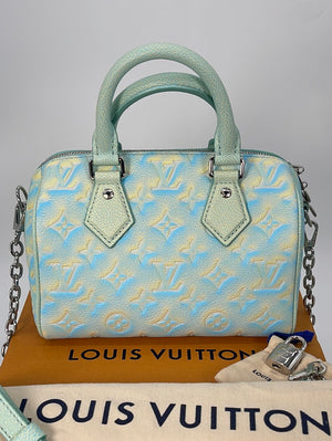 Louis Vuitton, Bags, Louis Vuitton Speedy 25 Bag Handbag Epi Toledo Blue  With Dust Bag Lock And Key