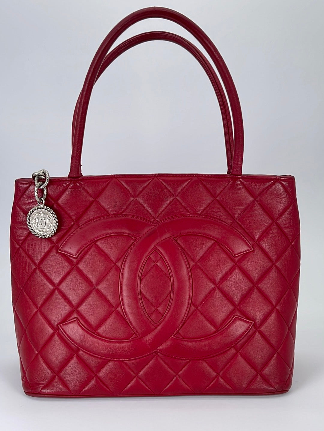 Pink Quilted Caviar Medallion Tote