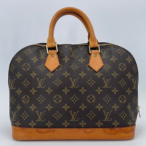 Louis+Vuitton+Alma+Monogram+Shoulder+Bag+BB+Brown+Canvas for sale online