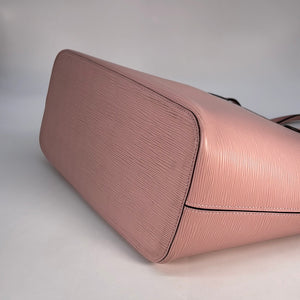 68056 auth LOUIS VUITTON Grenat pink Epi leather NEVERFULL MM Shopper Bag