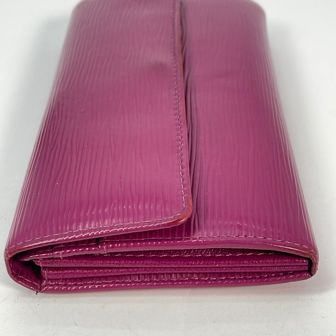 Leather wallet Louis Vuitton Purple in Leather - 25278405