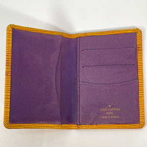 Vintage Louis Vuitton Yellow Epi Do Poche Leather Pass Card Case SP1926 011123