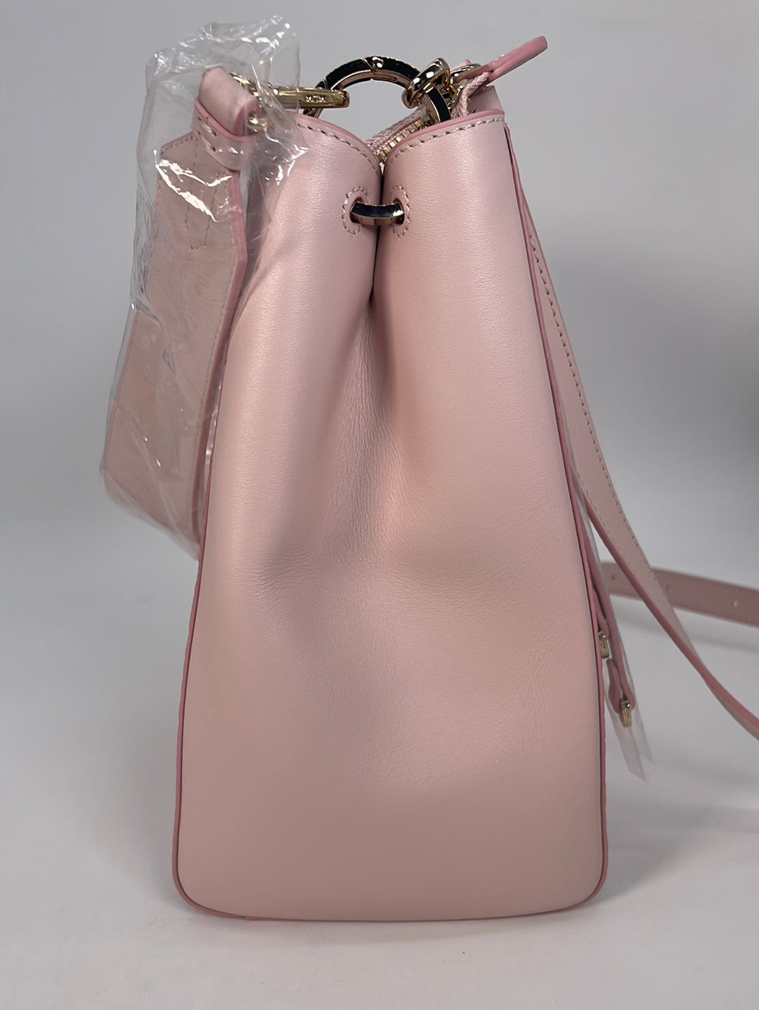 MCM Pink Monogram Visetos Logo Crossbody Pouch Bag Leather ref