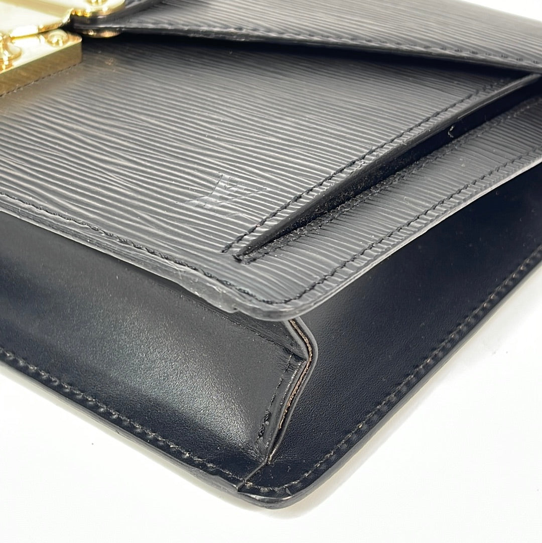 Louis Vuitton Black Epi Leather Pochette Sellier Dragonne Clutch at Jill's  Consignment