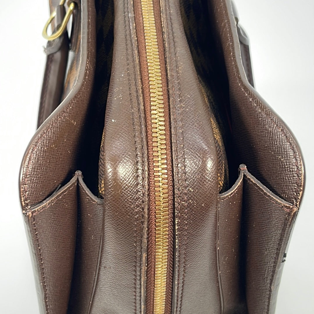 Triana cloth handbag Louis Vuitton Brown in Cloth - 29509866