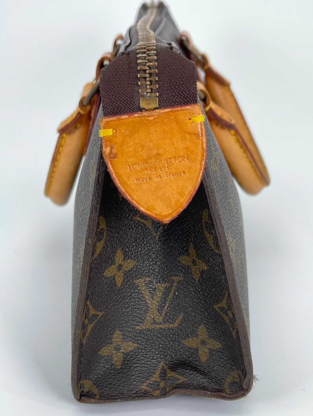 Louis Vuitton Sac Triangle Handbag Embellished Glazed Calfskin PM at  1stDibs