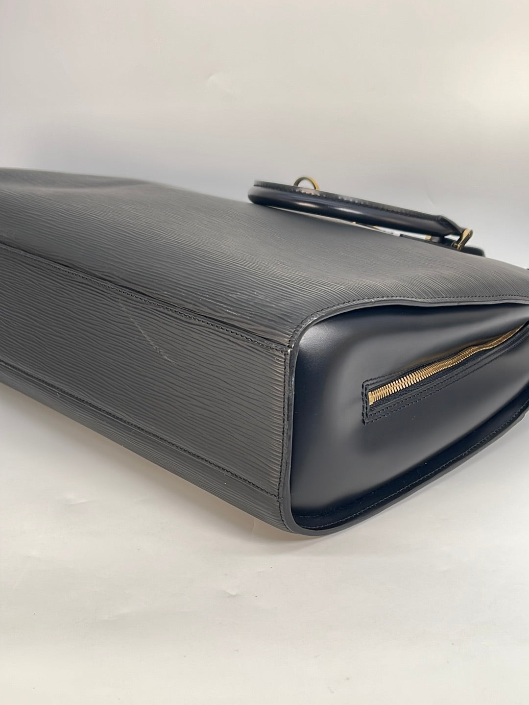 Vintage French Briefcase in Black Epi Leather from Louis Vuitton, 1990