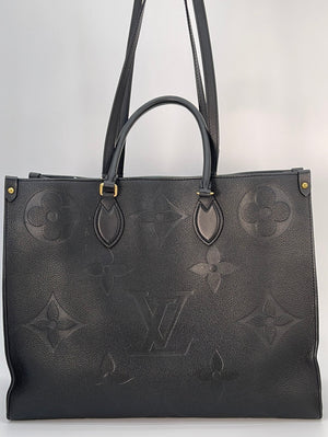 Louis Vuitton Black and Cream Empreinte Giant Monogram OnTheGo MM
