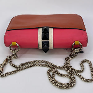 Pre Loved Valentino Small Rockstud Glam Lock Shoulder Bag