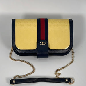 Ophidia compartment messenger cloth crossbody bag Gucci Black in