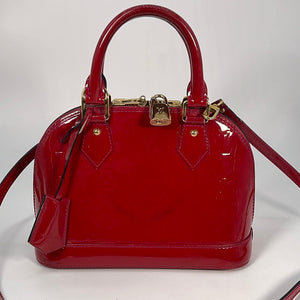 Louis Vuitton Alma Bb Monogram Vernis Satchel Shoulder Bag