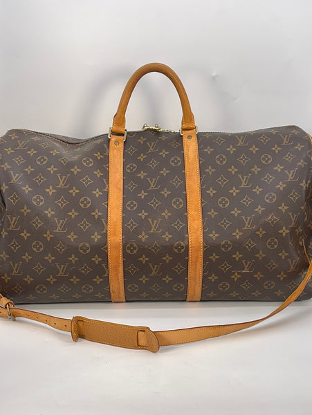 PRELOVED Louis Vuitton Keepall Bandouliere 55 Monogram Duffel Bag TH09 –  KimmieBBags LLC