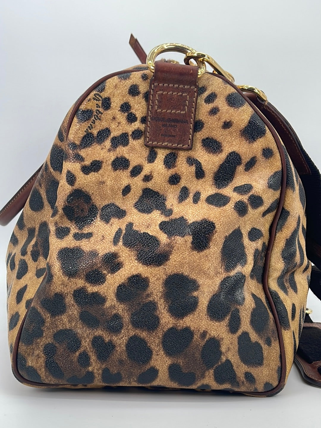 Preloved Dolce & Gabbana Brown Leopard Print Travel Duffle Bag J3XMQT2 –  KimmieBBags LLC