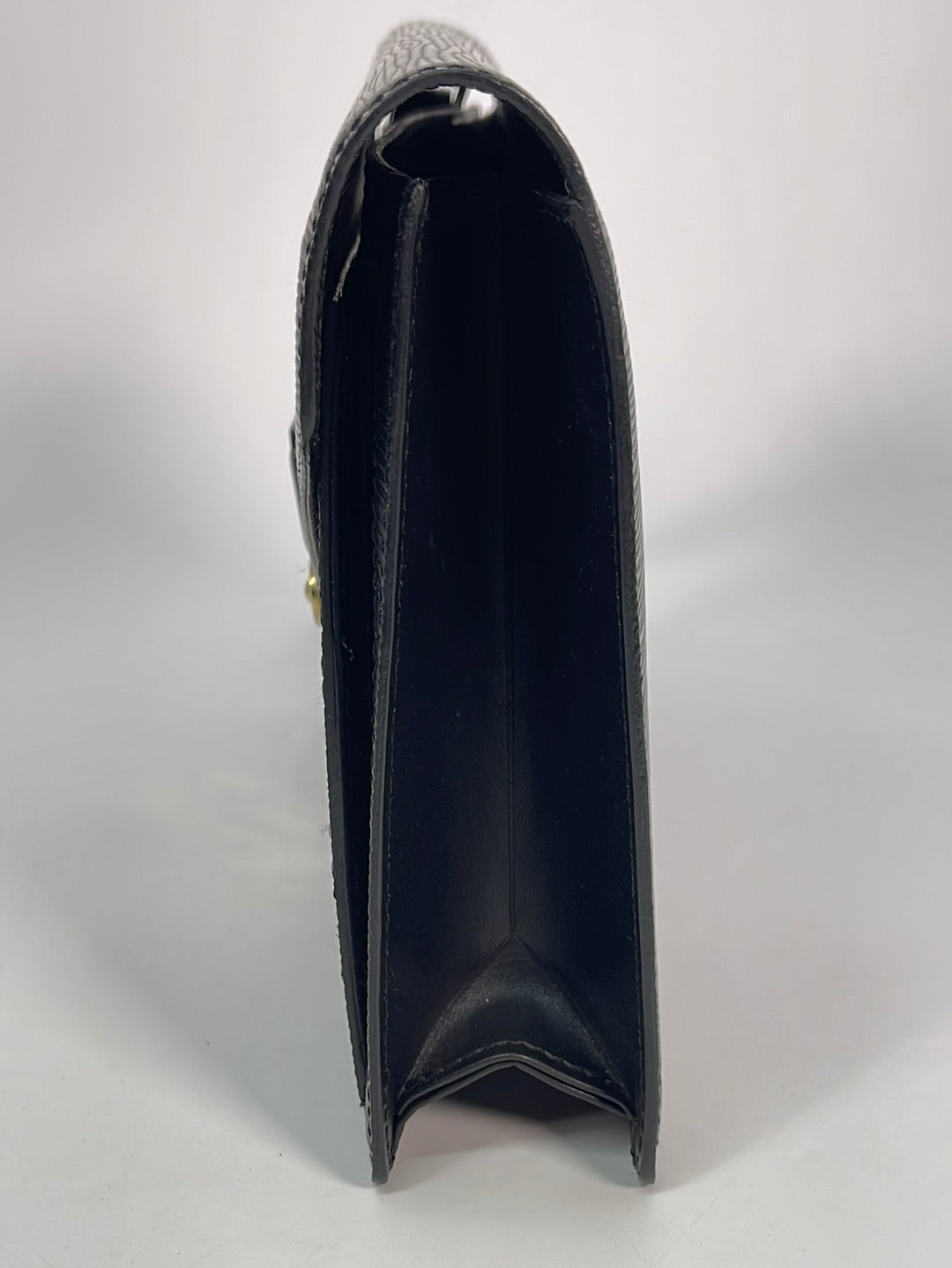 Louis Vuitton - Pochette - Sellier Dragonne Black Leather Cloth