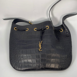 Louis Vuitton Vintage Black Epi Leather Sac Seau Shoulder Bucket