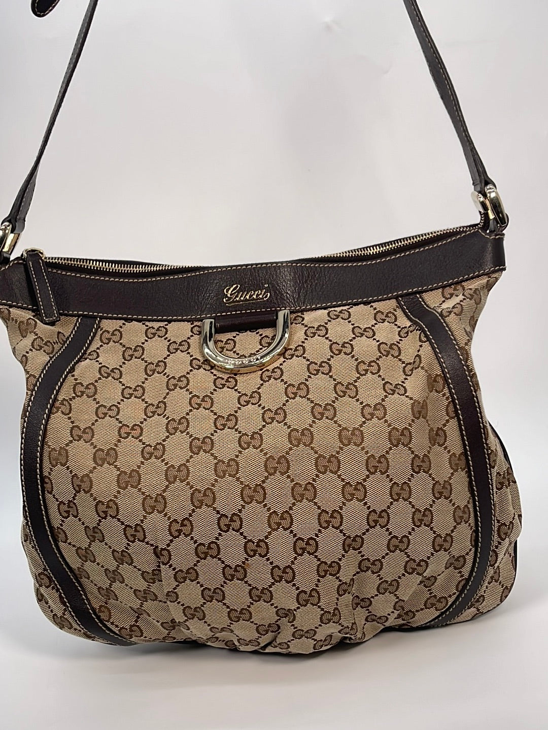 Abbey D-Ring Shoulder Bag, Used & Preloved Gucci Handbag