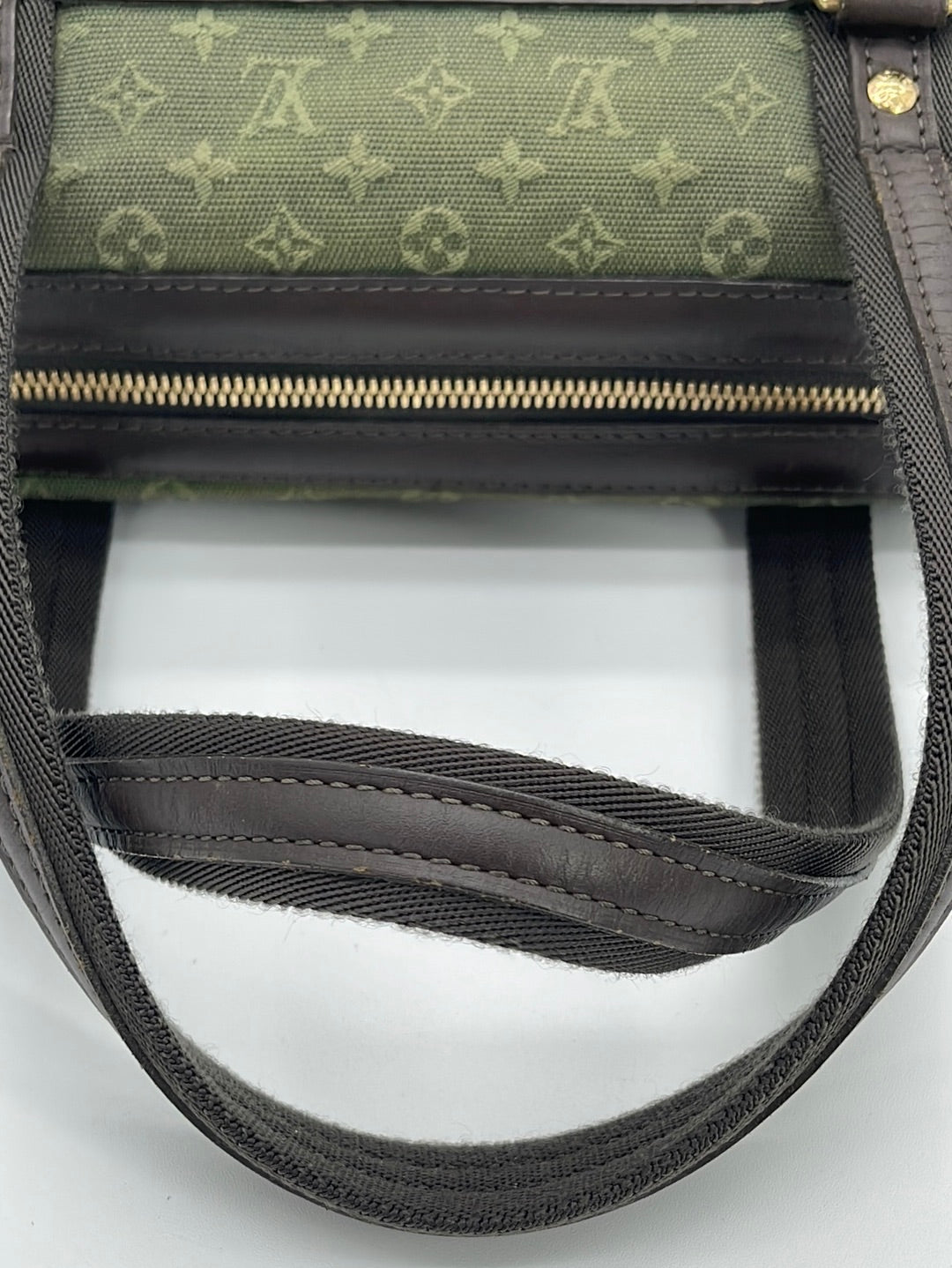 Louis Vuitton Green Monogram Mini Lin Canvas Josephine PM Bag