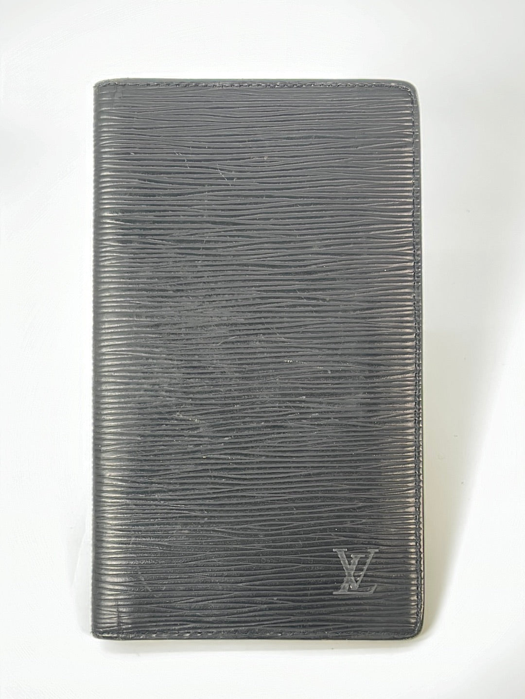 Louis Vuitton // Black Epi Leather Checkbook Holder Wallet // Vintage //  Pre-Owned - Vintage Designer Bags & Wallets - Touch of Modern