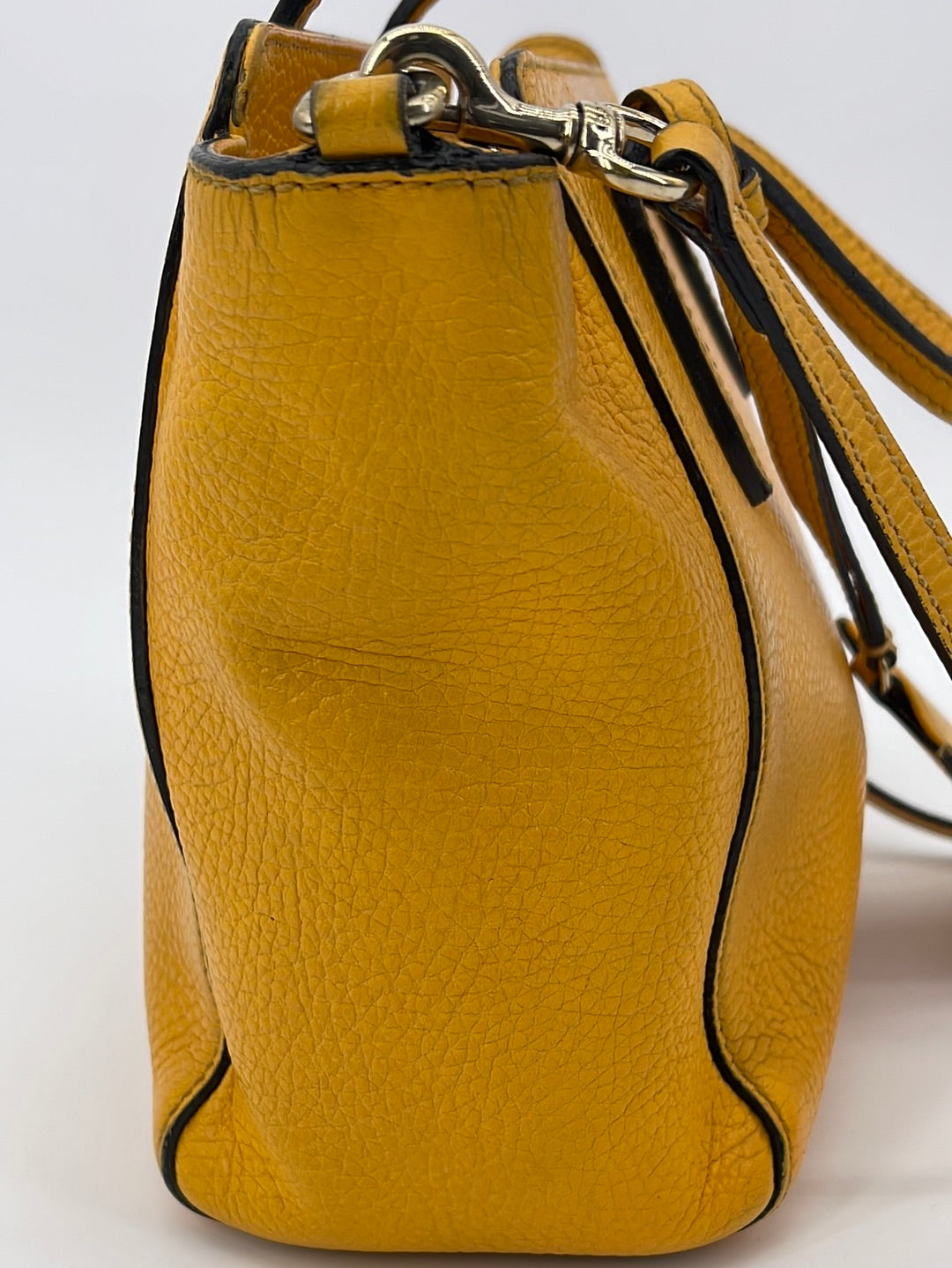 Gucci Vintage - Leather Swing Tote Bag - White - Leather Handbag