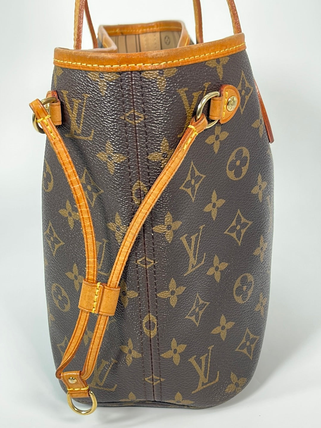 Louis Vuitton handbag Neverfull PM monogram with initials
