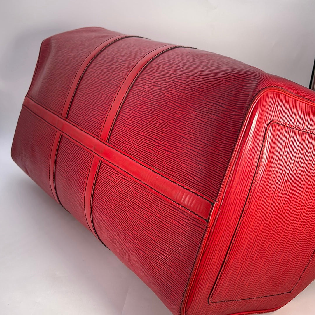 Vintage Louis Vuitton Keepall 55 Red Epi Leather Duffel Bag VI884 0201 –  KimmieBBags LLC