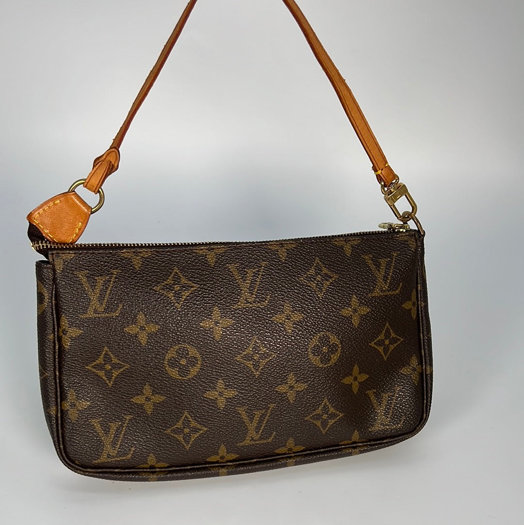 Louis Vuitton Monogram Canvas Accessories Pochette Bag with Strap