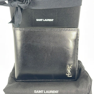 Saint Laurent Bifold Wallet with Logo Men's Black | Vitkac