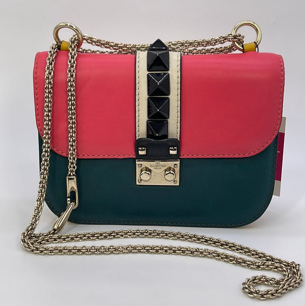 Pre Loved Valentino V-Ring Flap Crossbody