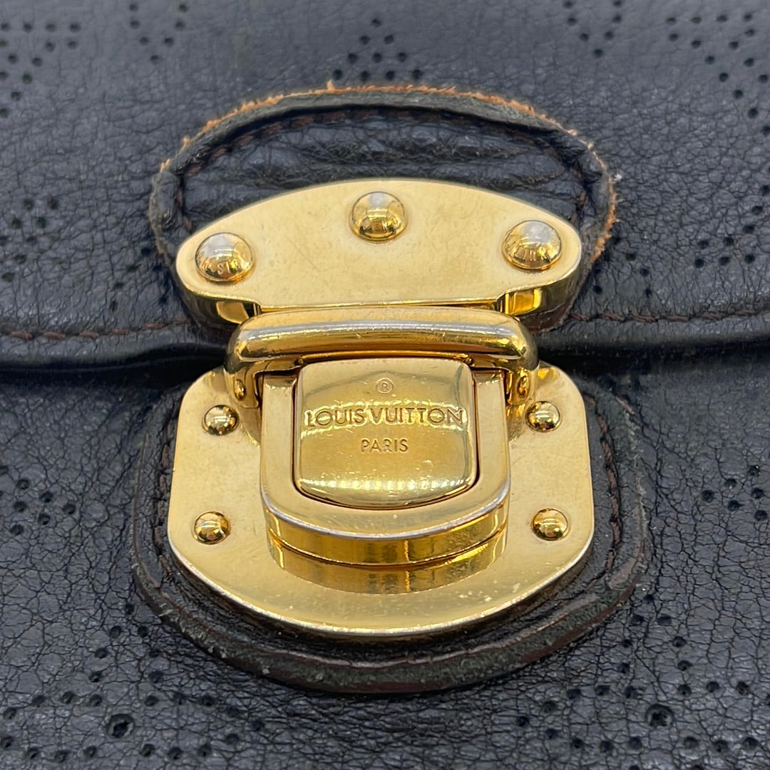 Louis Vuitton Black Monogram Mahina Perforated Wallet – The Closet