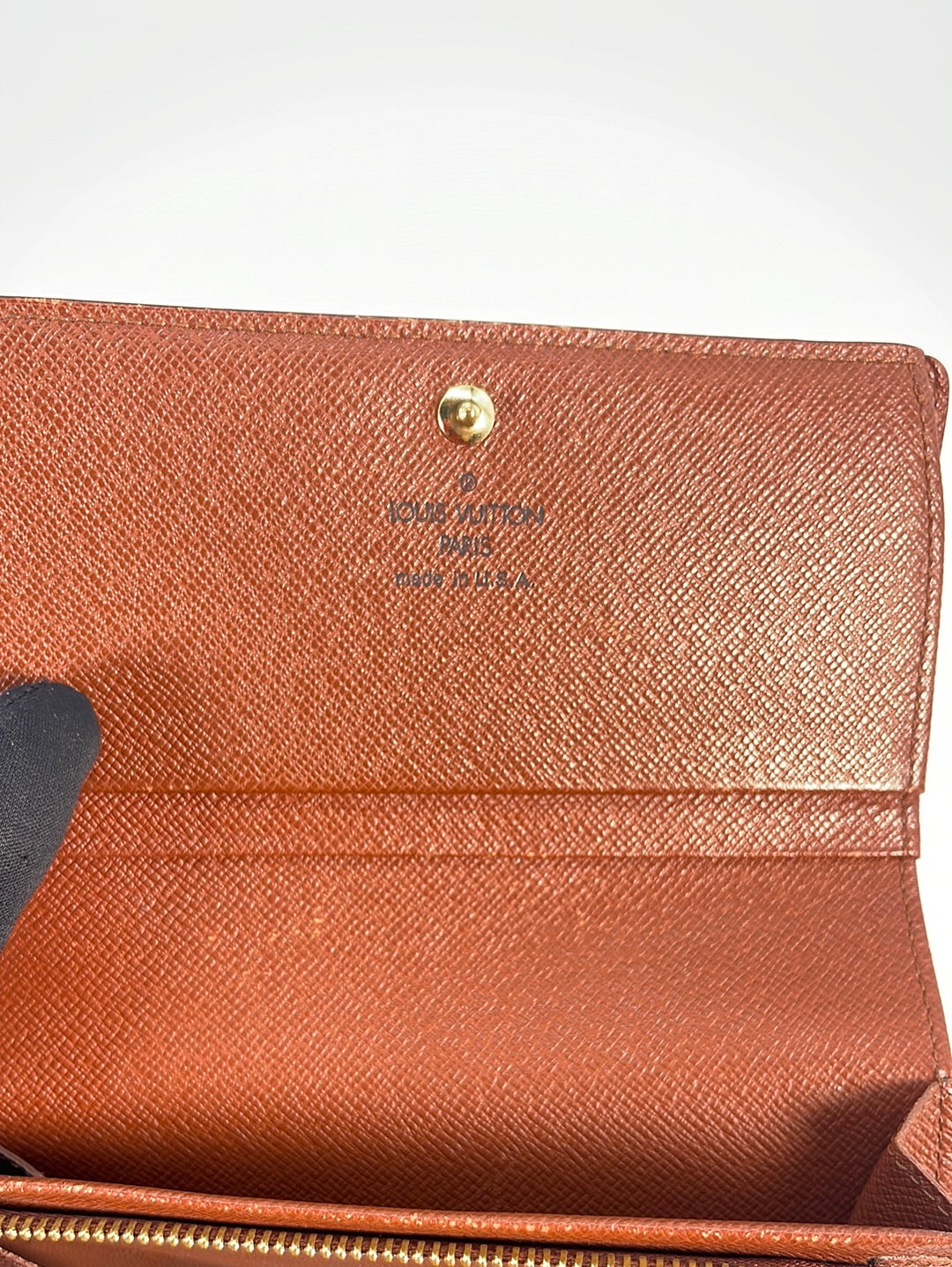 Authenticated Used Louis Vuitton W Wallet Monogram Porte Monet Bie