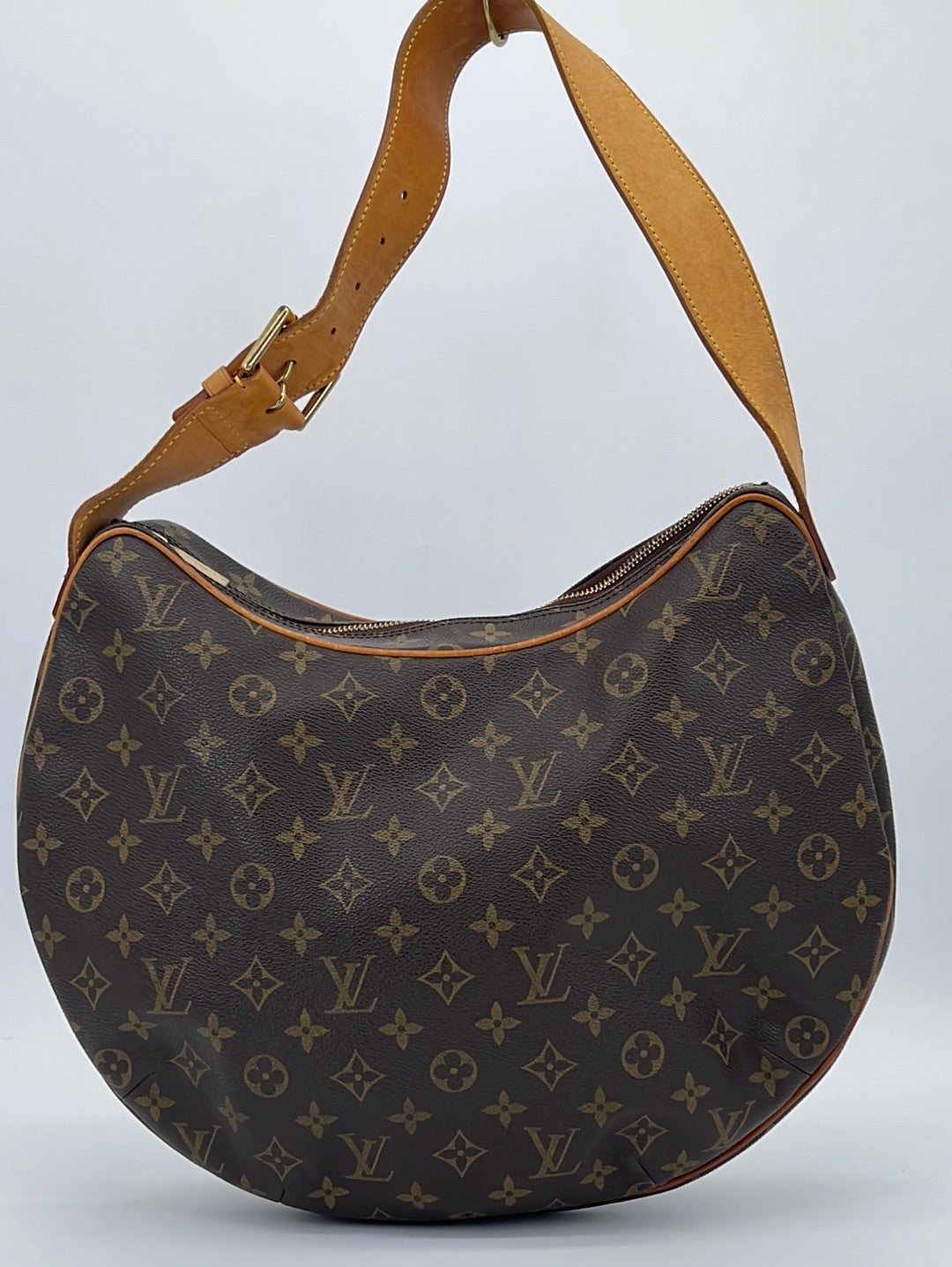 Croissant fabric handbag Louis Vuitton Brown in Cloth - 35343873